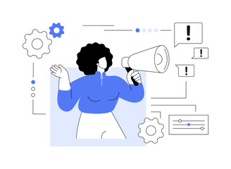 Attention abstract concept vector illustration.