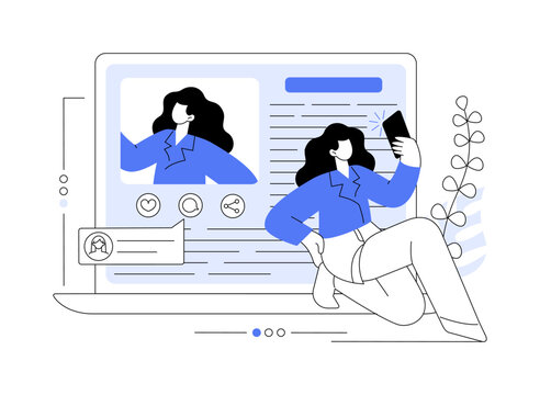 Blog abstract concept vector illustration.