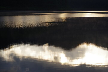 A landscape photo of a lake.
A quiet and lonely impression.