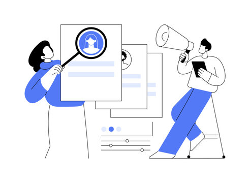 Hiring employee abstract concept vector illustration.