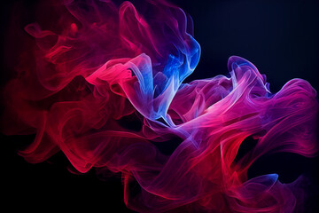 Beautiful smoke and fog the vivid red, blue, and purple colors. Beautiful abstract background or wallpaper