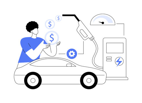 Fuel economy abstract concept vector illustration.