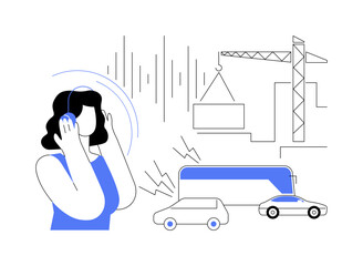 Noise pollution abstract concept vector illustration.
