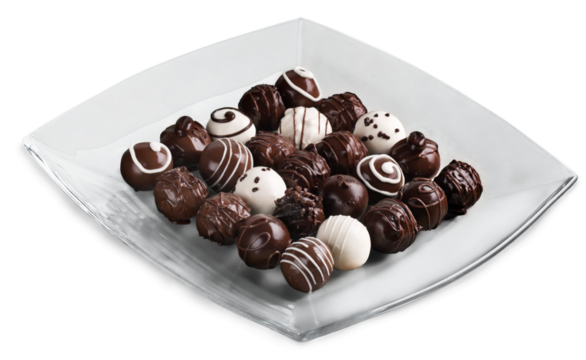 Assorted Dark, Milk and White Chocolate Candies , Pralines , Truffles