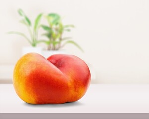 Fresh ripe tasty sweet peach fruit