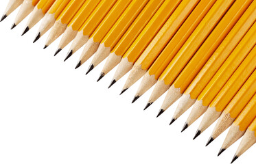 Row of lead pencil tips