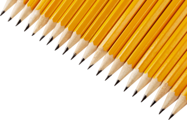 Row of lead pencil tips