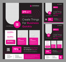 Modern Multipurpose Advertisement Templates - FLyer, Poster, Banner, Social Media Post & story - Printing, Square, and Long Size