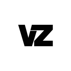 Letter VZ simple logo design vector