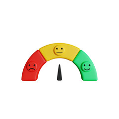 Feedback Meter 3d illustration rendering