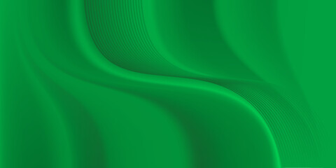green wave abstract design background modern vector illustration