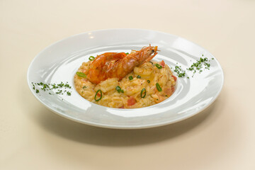 risoto de camarão