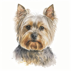 “Generative AI” Yorkshire Terrier digital illustration.