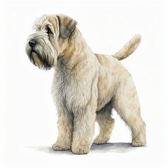 “Generative AI” Soft Coated Wheaten Terrier digital illustration.