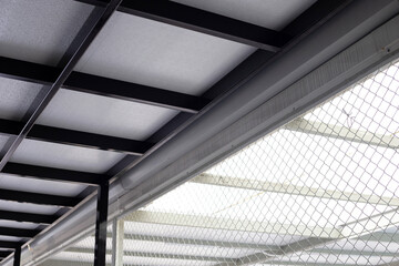 Steel roof structure. Build a room addition