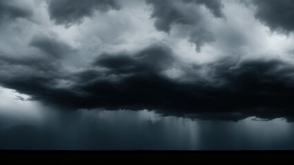 Obraz na płótnie Canvas Terrible overcast sky. Gray rainy clouds. A storm warning.