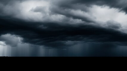 Obraz na płótnie Canvas Black clouds before the rain, very dark clouds, and the sky are overcast.