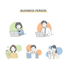 ビジネスパーソン　アイコンセット