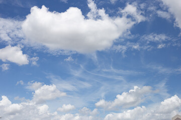 Blue sky with white clouds
