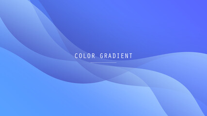 Modern Abstract Background Wave Fluid Liquid Lines Motion and Blue Gradient Color