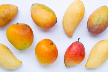 Tropical fruit, Mango  on white background.