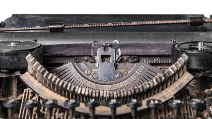 Fototapeta na wymiar Vintage typing machine close up