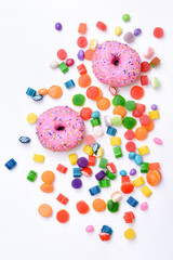 doces, balas coloridas