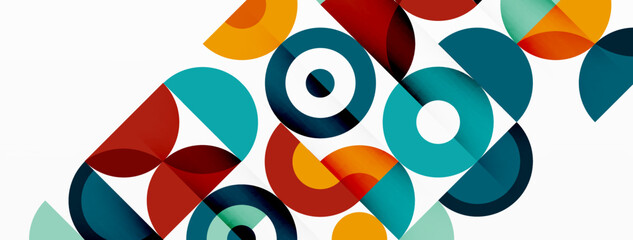 Fototapeta premium Colorful circle abstract background. Template for wallpaper, banner, presentation, background
