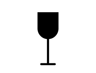Wine icon. Beverage goblet vector, concept glass isolated on white background