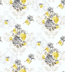 Abwaschbare Fototapete seamless floral pattern © Bunyamn