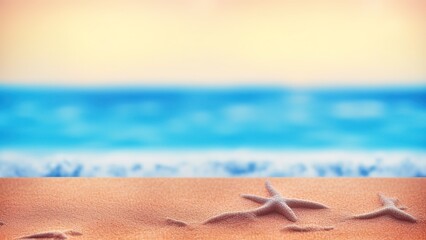 Fototapeta na wymiar Seascape with seagulls on a sandy beach.