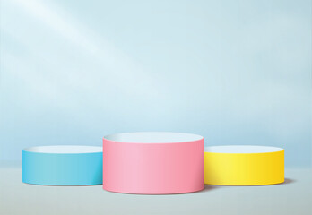Abstract minimal scene with geometric 3d podium. product presentation, show cosmetic product display, mock up