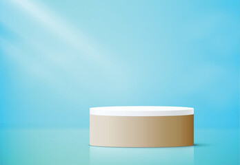 Abstract minimal scene with geometric 3d podium. product presentation, show cosmetic product display, mock up