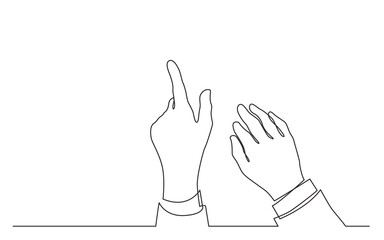 continuous line drawing hands pointing with index finder - PNG image with transparent background