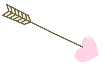 Heart arrow vector design for Valentine's card