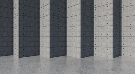 Realistic industrial style concrete background - 3D Rendering	