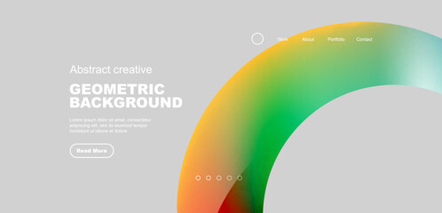 Liquid colors with flowing round shapes abstract background. Vector illustration for wallpaper, banner, background, leaflet, catalog, cover, flyer