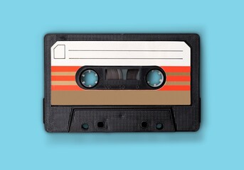 Old retro Audio cassette on the desk