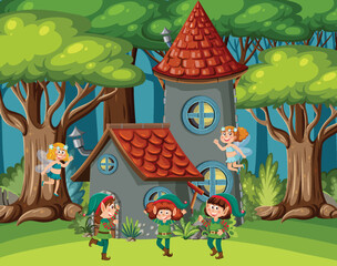 Fairytales in fantasy forest