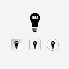 Idea bulb icon bulb symbol lamp light bulb idea icon 