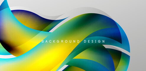 Abstract elegant flowing shapes background, fluid gradient colors. Template for covers, templates, flyers, placards, brochures, banners