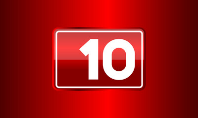 Number Red Elegant Tech Logo