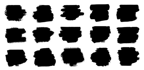 Brush strokes vector collection