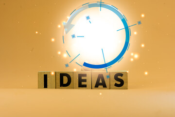 Obraz na płótnie Canvas Concept creativity with bulbs that shine glitter. New idea concept with innovation and inspiration.