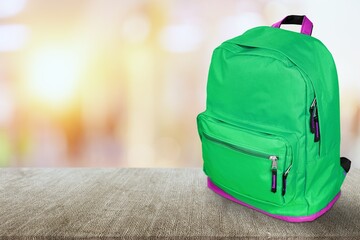 Child's classic colored school backpack
