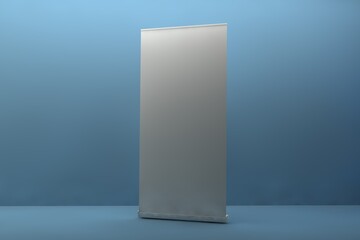 Roll-banner mock-up template 3D Illustration.