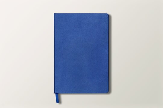 Stylish blue leather office notebook