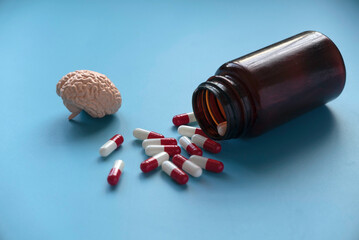 Concept of brain diseases, mental health, Alzheimer's, Parkinson's disease, dementia, stroke, and...