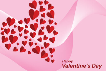 Happy Valentine day greeting banner
