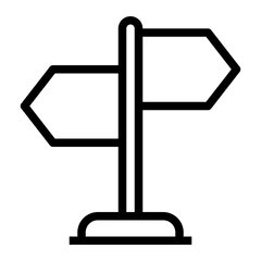 Road Sign line icon